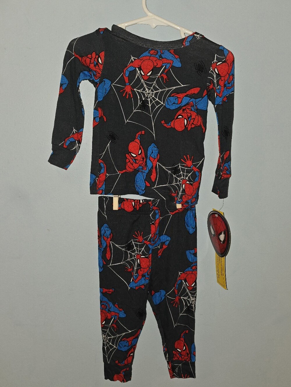 Spider-Man Kids Pajama Set - Black with Red & Blue